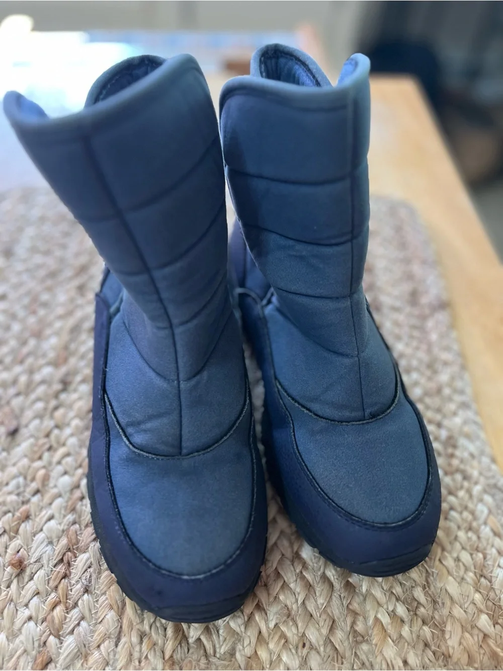 Lands' End Navy Kids Snow Boots